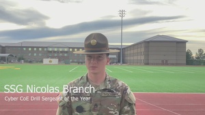 Cyber Center of Excellence Drill Sergeant of the Year SSG Nicholas Branch