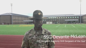 Drill Sergeant Academy Drill Sergeant of the Year SSG Devante McLean
