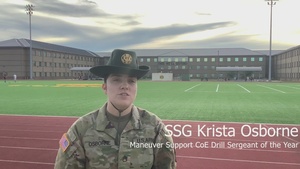 Maneuver Support Center of Excellence Drill Sergeant of the Year SSG Krista Osborne