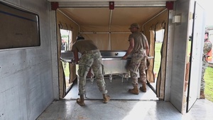 Airmen build mobile kitchen during ORE