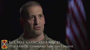 Suicide Prevention Month Command Sgt. Maj. Giancarlo Macri