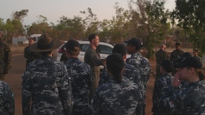 Australian Air Force Cadets visit 1st MAW during Exercise Pitch Black 22 (Pkg/Package)