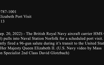 HMS Queen Elizabeth pulls into Naval Station Norfolk