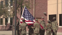 (B-Roll) Flag Raising Dedication for Lieutenant Thomas Holmes