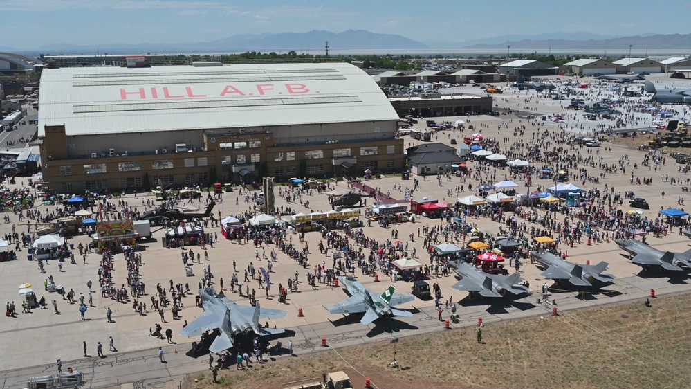 DVIDS Video 2022 Hill AFB Air Show Crowds from tower Broll