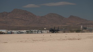 Multiple Aircraft takeoff from Nellis Air Force Base during Black Flag 22-2