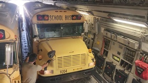 School Buses for Haiti on a C-17