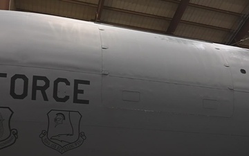 B-Roll How a KC-135 Stratotanker Gets Washed