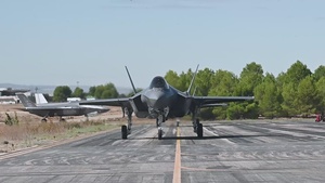F-35's arrive to participate in the Tactical Leadership Programme B-Roll