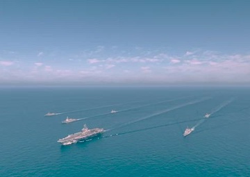 US Navy and Republic of Korea Navy ships steam in formation during Maritime Counter Special Operations Exercise (MCSOFEX)