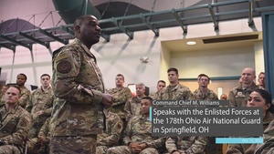 Command Chief of the Air National Guard visits the 178th Wing