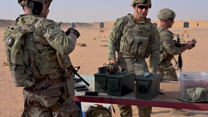 378th ESFS and Task Force Americal joint weapons training - B-Roll (1 of 4)