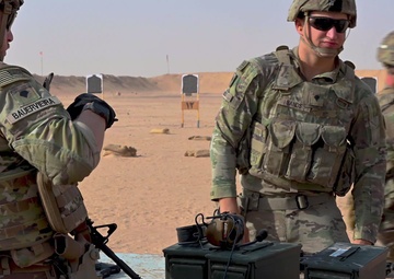 378th ESFS and Task Force Americal joint weapons training - B-Roll (1 of 4)