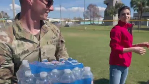 Florida Army National Guard delivers water to Pine Island