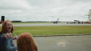 Family, friends, and coworkers welcome Airmen from deployment