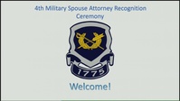 4th Military Spouse Attorney Recognition Ceremony