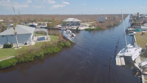 Coast Guard Drone B-Roll post Hurricane Ian