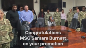 MSG Samara Burnett promoted to MSG
