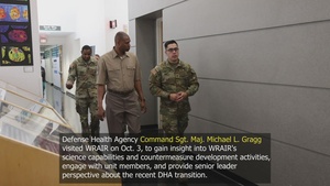 Defense Health Agency Command Sgt. Maj. Michael L. Gragg visits WRAIR