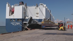 2nd Stryker Brigade Combat Team Equipment Arrives at Pyeongtaek Port