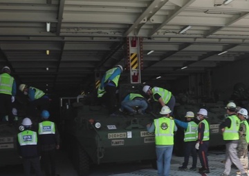 Equipment for 2nd Stryker Brigade Combat Team, 2nd Infantry Division Arrives at Pyeongtaek Port