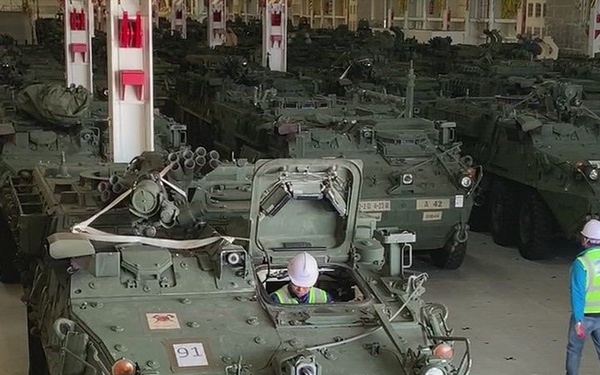 2-2 SBCT vehicles arrive in Korea (B-roll)