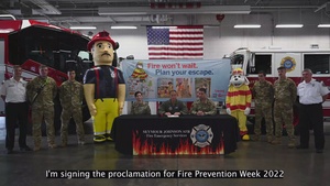 2022 Fire Prevention Week Proclamation signing