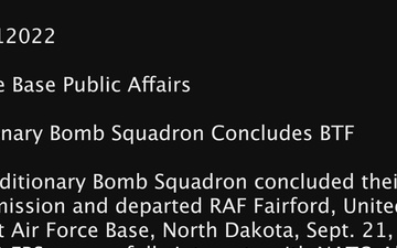 23rd Expeditionary Bomb Squadron Concludes BTF