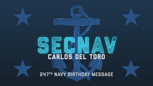 SECNAV Del Toro's 247th Navy Birthday Message