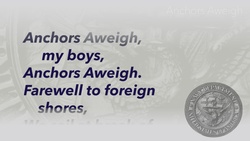 Anchors Aweigh lyric video, instrumental