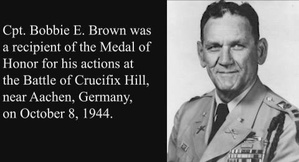 Medal of Honor recipient Cpt. Bobbie E. Brown