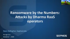 Ransomware by the numbers- script-driven attacks by Dharma RaaS actors (and others), presented by Sean Gallagher