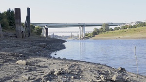 Low water along the Mississippi River near Memphis, Tennessee