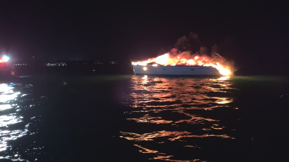 DVIDS - Video - Coast Guard, Key West Fire department fight boat fire ...