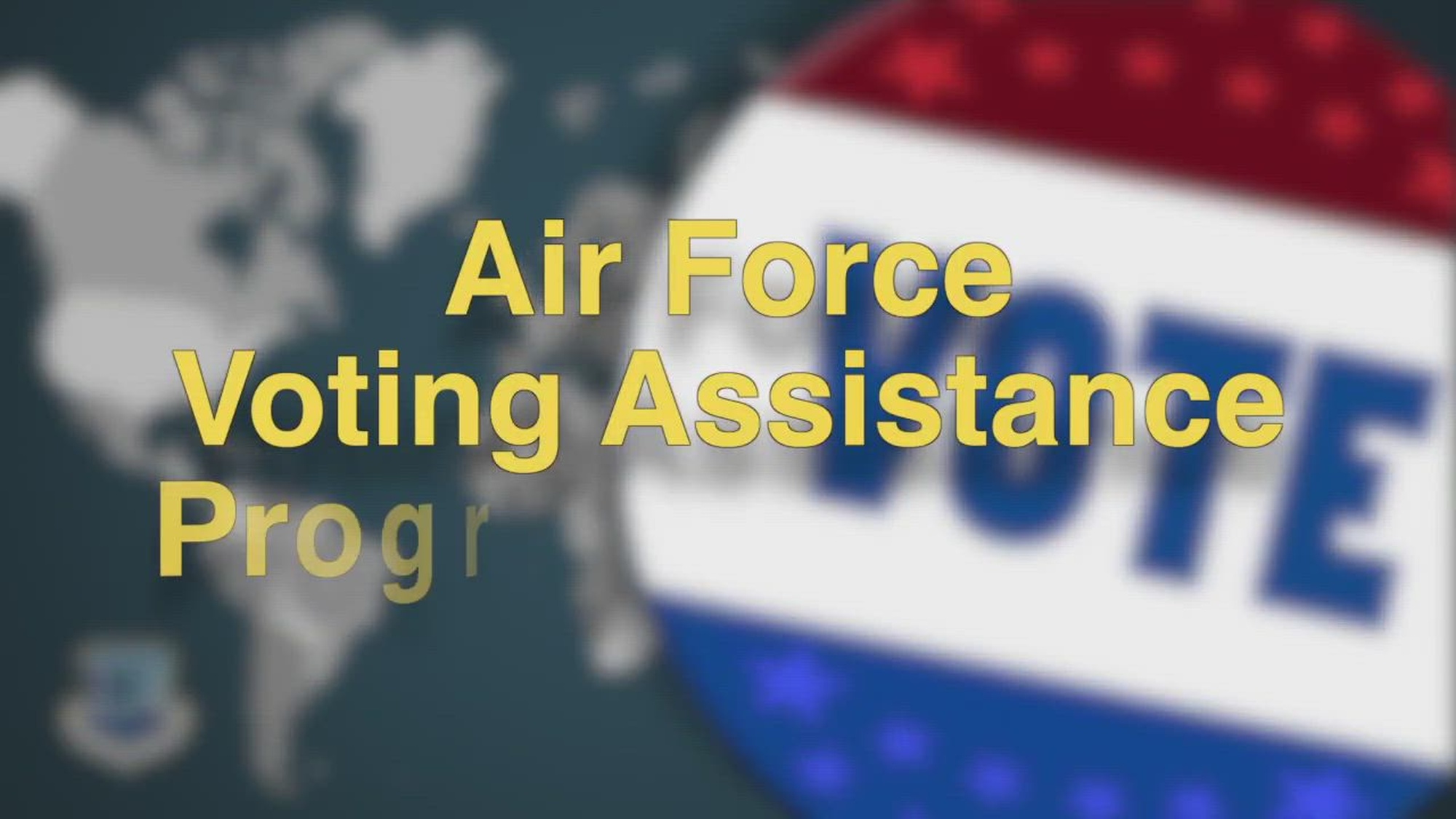 The Airman & Family Readiness Center serves as the installation's focal point for voting assistance.  The video highlights key roles and responsibilities which ensure Airmen are aware of and know how to exercise their right to vote absentee.
length 2:13