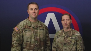 Maj. Benjamin Wheeler and Sgt. 1st Class Angel Mack shout out the Dallas Cowboys for Veterans Day