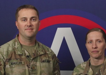 Maj. Benjamin Wheeler and Sgt. 1st Class Angel Mack shout out the Dallas Cowboys for Veterans Day