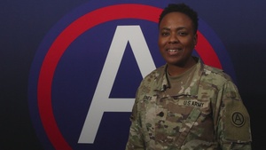 Lt. Col. Rebekah Jones shouts out the Atlanta Falcons for Veterans Day