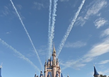 Thunderbirds Fly Over Disney