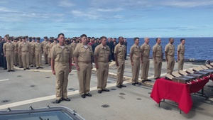USS CHANCELLORSVILLE CONDUCTS CHIEF PINNING CEREMONY