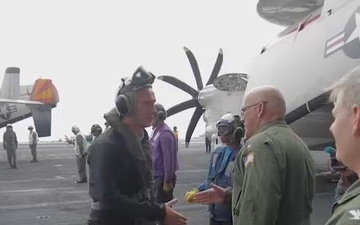 NATO Secretary General visits USS George H.W. Bush (CVN 77)