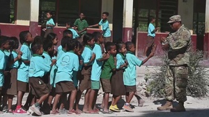 Airmen donate school supplies to children in Baucau