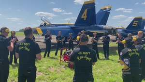 The Navy Flight Demonstration Squadron, the Blue Angels Perform in Vidalia, Georgia