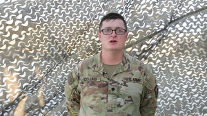 Spc. Austyn Collins, Veterans Day NFL Shoutouts