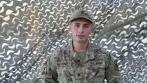 Spc. Chris Cornett, Thanksgiving Greeting