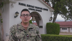 NSWC Corona Holiday Greeting from Operations Specialist Miguel Cruz