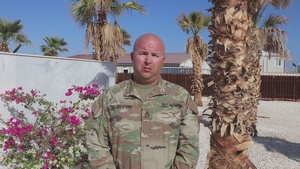Staff Sgt. Robert McMillan Gives a Shout-out to University of Texas Longhorns