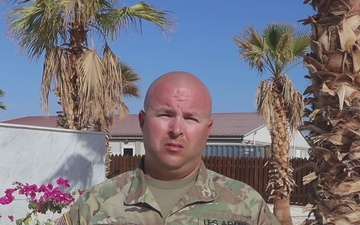 Staff Sgt. Robert McMillan Gives a Shout-out to University of Texas Longhorns