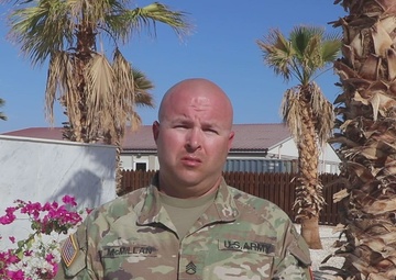 Staff Sgt. Robert McMillan Gives a Shout-out to University of Texas Longhorns