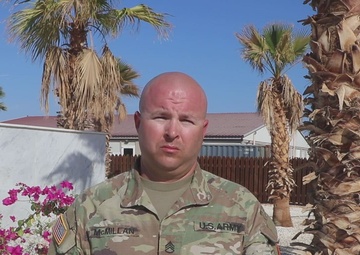 Staff Sgt. Robert McMillan Gives a Shout-out to the Dallas Cowboys